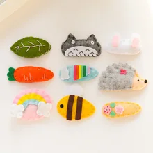 Милые заколки для волос из хлопка с Пчелой, заколки для волос, заколки для волос, металлические заколки для волос, заколки для маленьких детей, стильные аксессуары для девочек