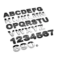 

45mm 3D Metal Stickers DIY Number Letters Car Emblem Decal For Mercedes Cadillac Lexus LAND ROVER Mazda SUZUKI BMW Volkswagen