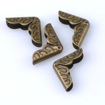 

50Pcs Metal Bronze Book Corner Trilateral Albums Menus Folders Box Corner Protectors For Decor 16x16x3mm CP1577