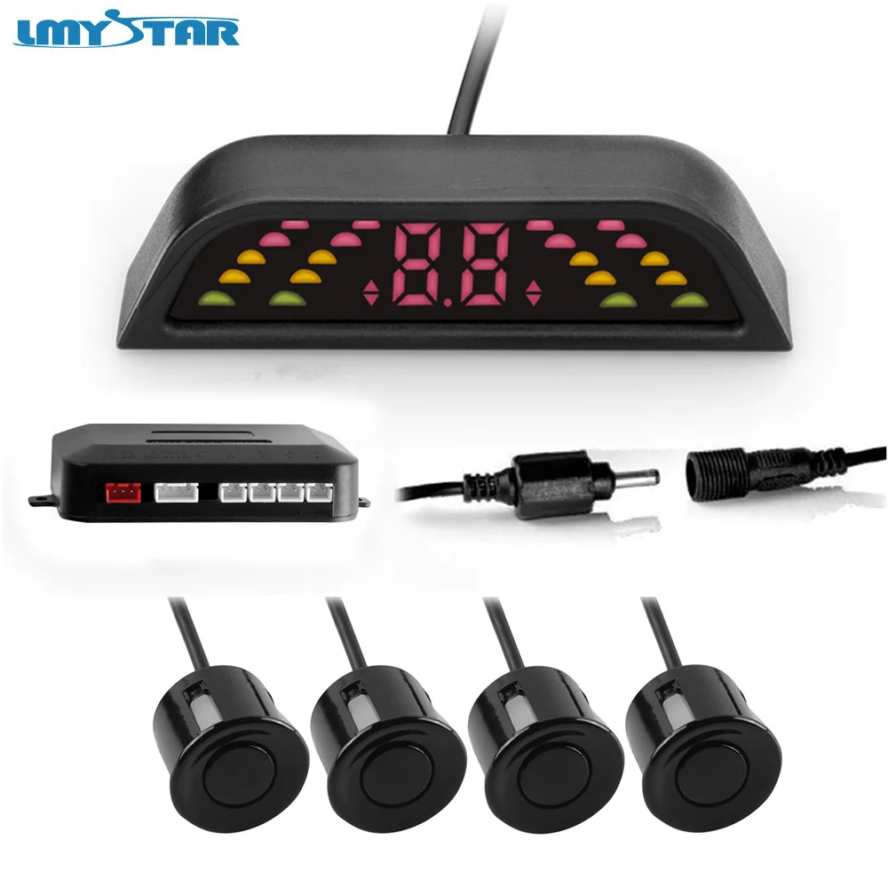 Lmystar Авто парктроник LED Парковка Сенсор с 4 Датчики автомобиля обратный резервный