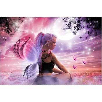 

Beautiful fairy girl,5D DIY Diamond Painting Flower Cross Stitch Diamond Embroidery Mosaic Wall picture for living room YF1196