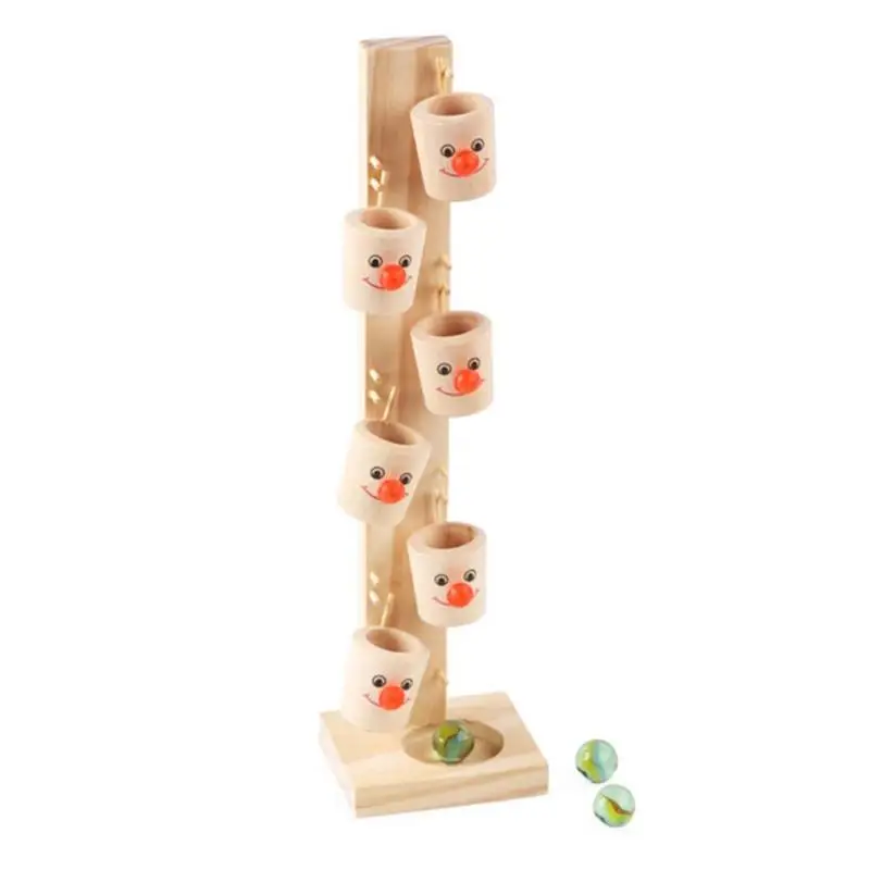 

Baby Montessori Clown Pattern Wooden Blocks Tree Marble Ball Run Track Game Montessori Toys for Children Education Birthday Gift