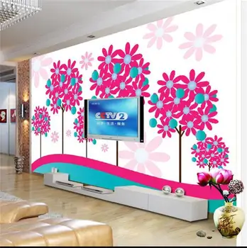 

3d room wallpaper custom mural non-woven wall sticker Lovely young tree photo painting TV sofa background wallpaper for walls 3d