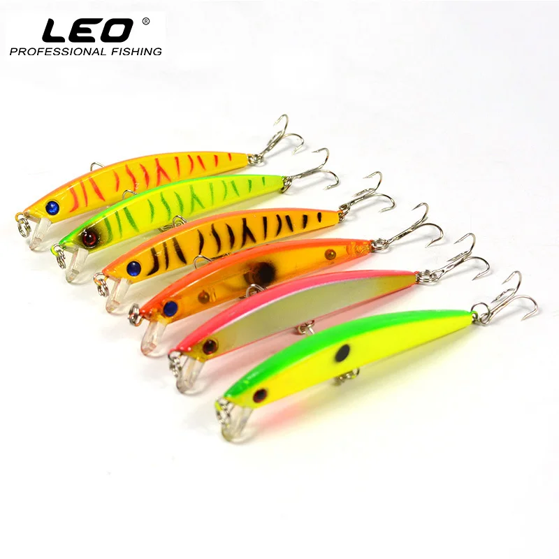 

6 Color 9.5cm 7.7g Minnow Fishing Lure 3D Plastic Artificial Bait Minow Fishing Lures Fake Baits Sea Fishing Accessories MI001