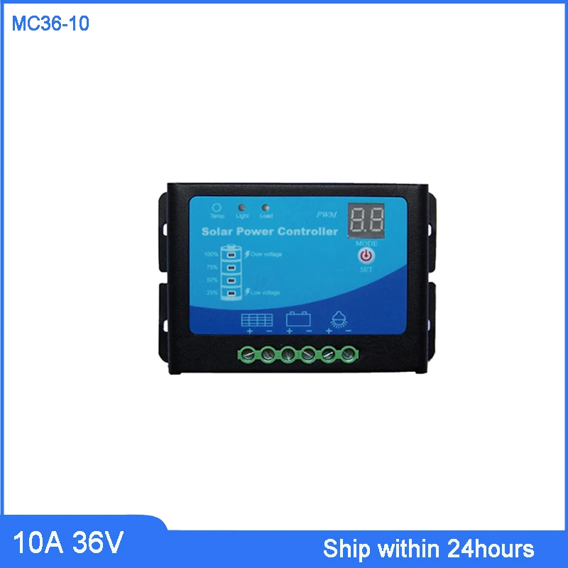 

Top 36V 10A PMW Type Solar Charge Controller for Home PV System/Soalr Panel Regulator/ues for Solar Road Light and Camp Light