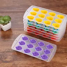 Cube à glace en plastique Silicone, 10 à 12 grilles, gelée, chocolat, fruits, plateau, Pudding, crème glacée, lèvres créatives, raisin, pomme, cœur