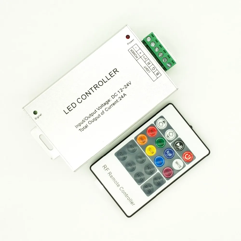 4 компл./лот 24A 288w DC12V 24V 20key RF Control RGB Dream color LED strip remote controller ler | Лампы и освещение