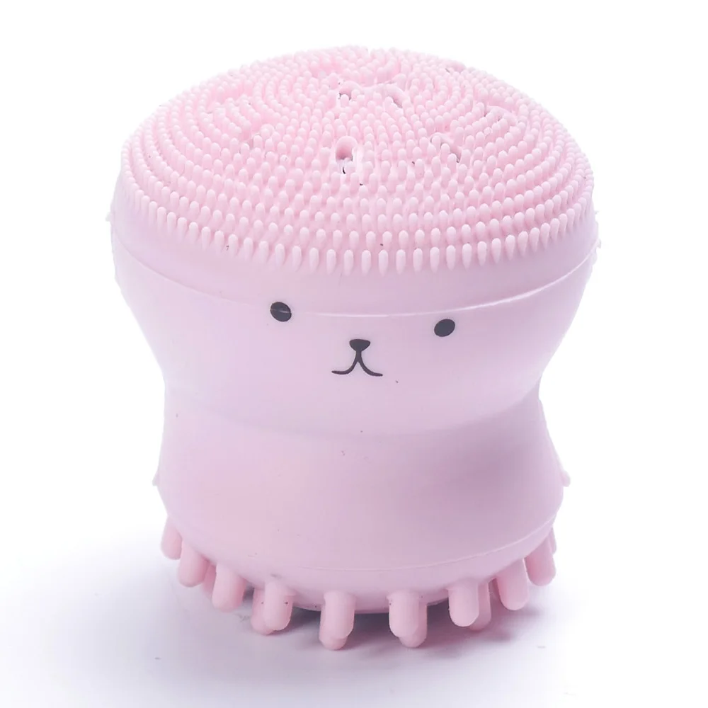 

20F# Facial Pad Wash brush Face Exfoliating Pink Octopus Brush Cleaning Pads Facial SPA Skin Tool Beauty facial care