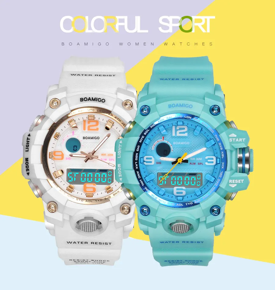 Colorful Dual Display Teenage Wristwatches Fashion Analog Digital Girls Watches Multifunction Chronograph Casual Sports Watch (19)