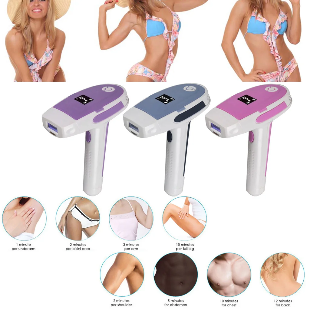 

Permanent Hair Removal IPL LCD Laser Epilator Body Shaving Machine Painless Kit