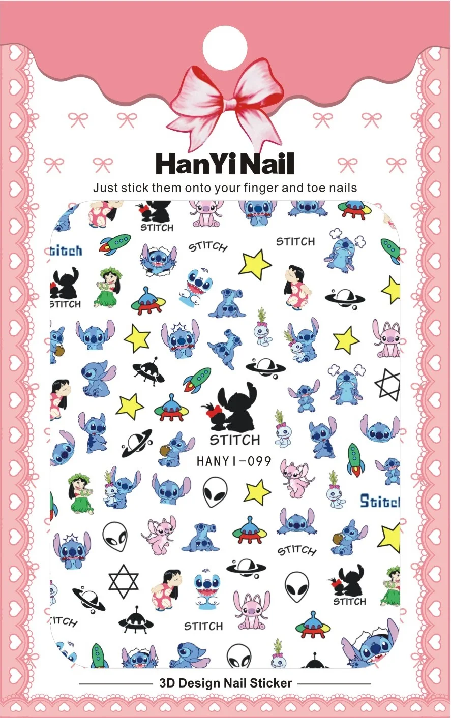 

Cartoon Patterns! Nails Art Manicure Back Glue Decal Decorations Design Nail Sticker For Nails Tips Beauty