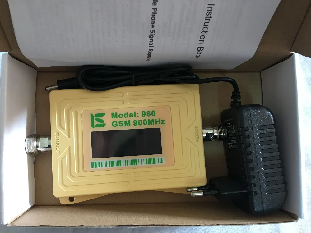 Display GSM980 GSM Mobile phone 2G Signal Booster GSM Signal Amplifier 900mhz Repeater with 5v Power Adapter Yellow