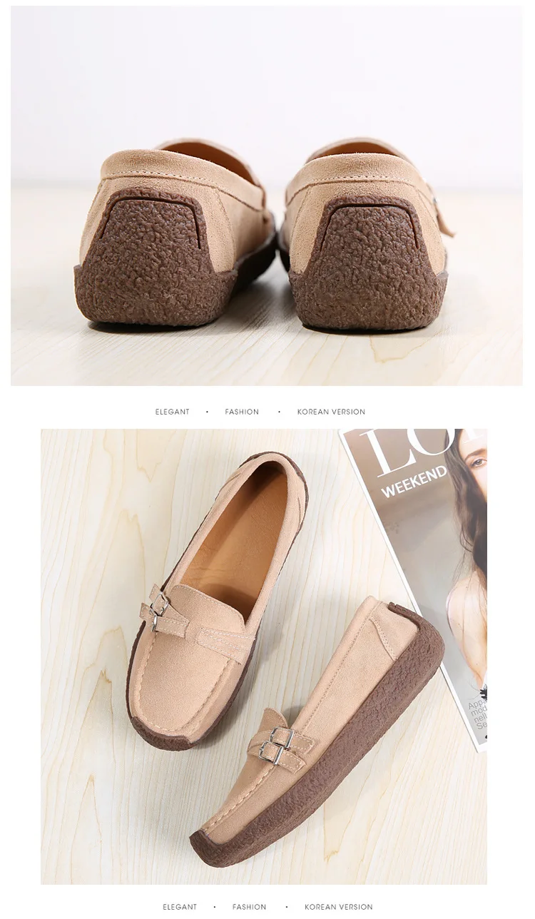  Cross-border7032 Spring European and American New Snail Shoes Outside Leather Leisure Sports Shoes