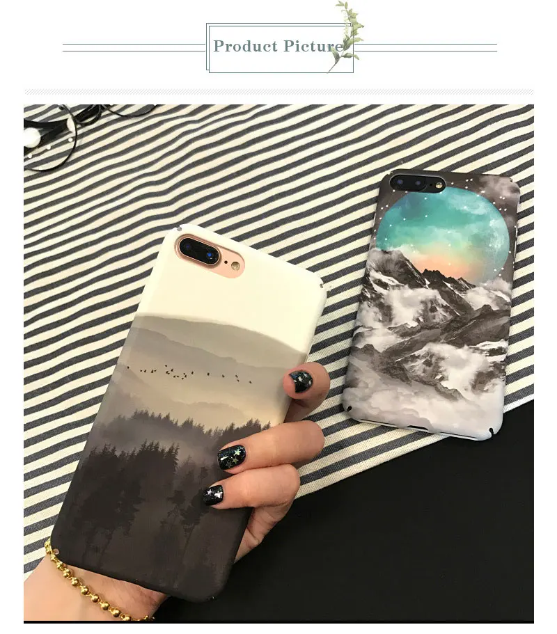 Landscape Hard Phone Case For iPhone 6 6 S Plus 7 7Plus Fundas Cover Case For iPhone 8 8 Plus X XS XR Max 6S Cases Coque Shell (12)