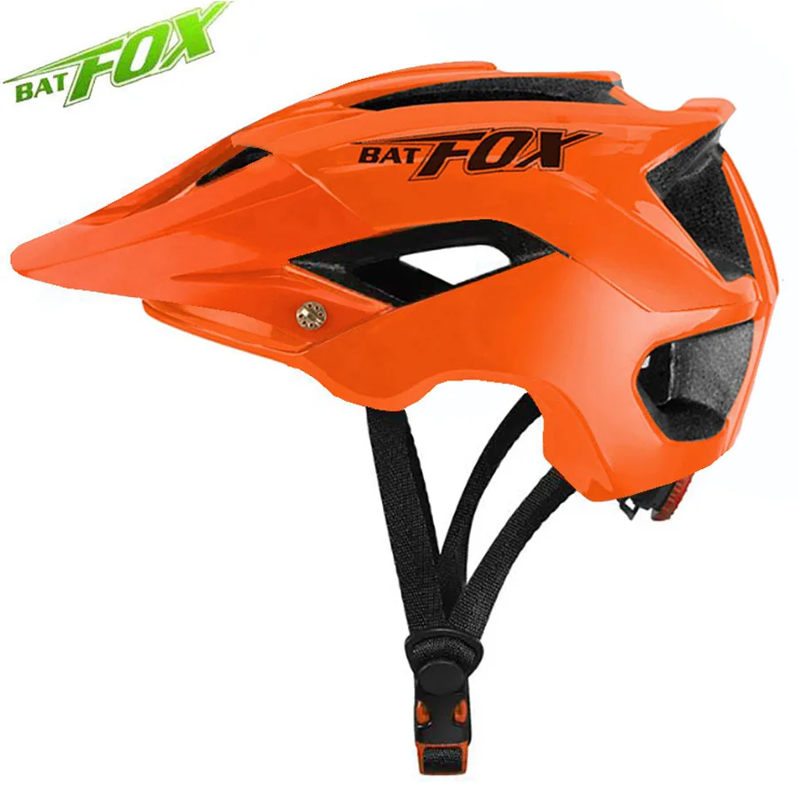 Велосипедный шлем BATFOX оранжевый Сверхлегкий велосипедный для горной дороги MTB