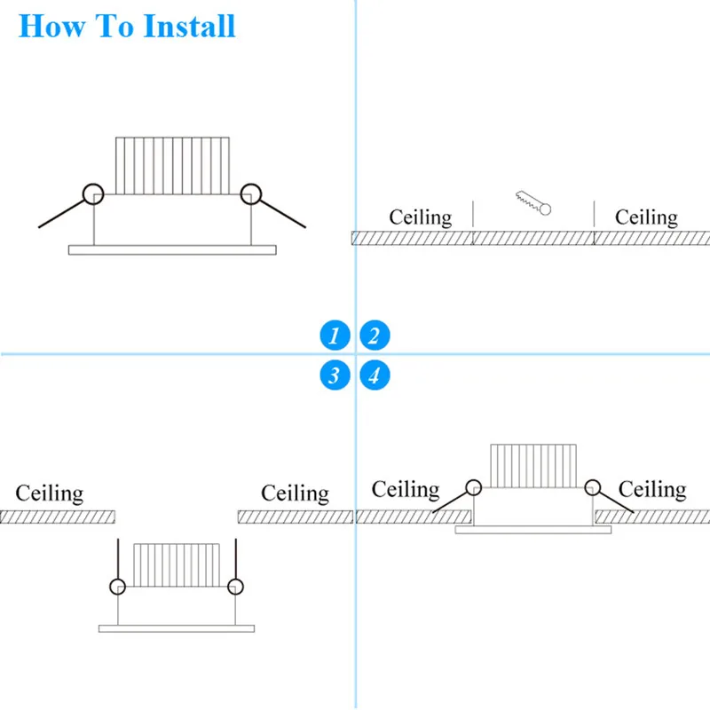 bathroom ceiling light High power 3W 5W 7W Ceiling Lamp Recessed LED Downlight Dimmable 220V 110V Warm/Pure/Cold White Led Spot Light with led driver led ceiling lights for homes