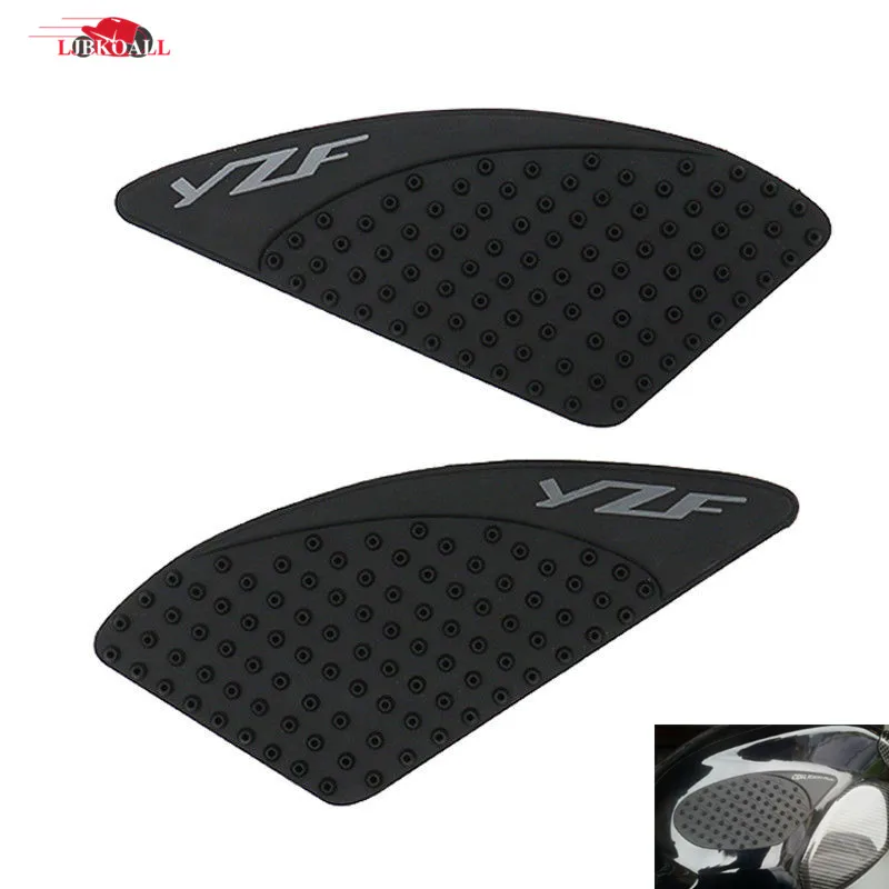 

2 PCS Rubber Motorcycle Stickers Black Tank Traction Pad Side Gas Knee Grip Protector 3M For 2013-2016 Yamaha YZF R15 2014 2015