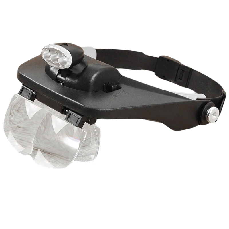 1set Dental Lab Magnifying Head Loupe w/ 4 Lenses and 3LED Light in Teeth Whitening from Beauty