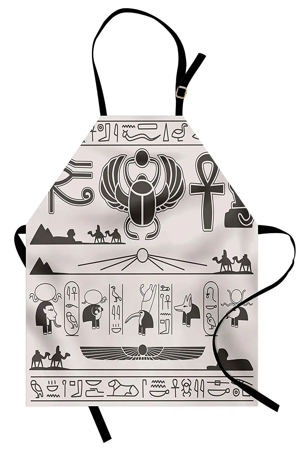 

Egyptian Cooking Apron Historical Bastet Ankh Nile Roman Dynasty Hieroglyphic Osiris Pyramids Kitchen Accessories for Baking