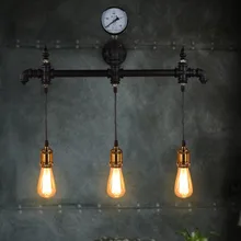 Nordic Loft Style Industrial Water Pipe Lamp Vintage Wall Light For Home Antique Bedside Edison Wall Sconce Indoor Lighting