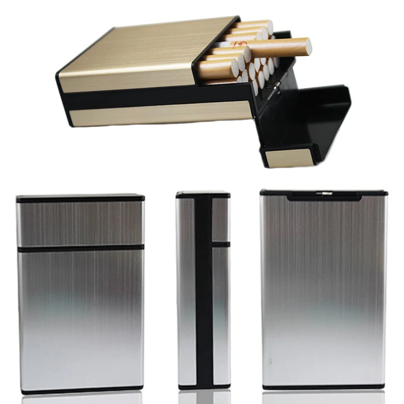 

New Fashion Pipe Creative Personality Cigaret Case Slim Metal Cigarette Box Aluminum Gift Box Cigarette Holder Cigarette Case