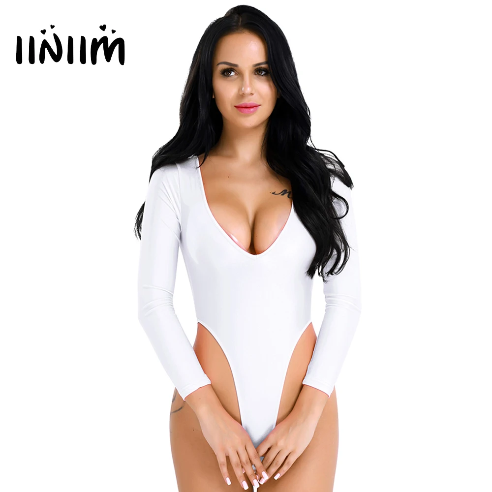Iiniim Para Mujer De Manga Larga De Corte Alto Tanga Sin Ent Iiniim Para Mujer De Manga Larga De Corte Alto Tanga Sin Ent