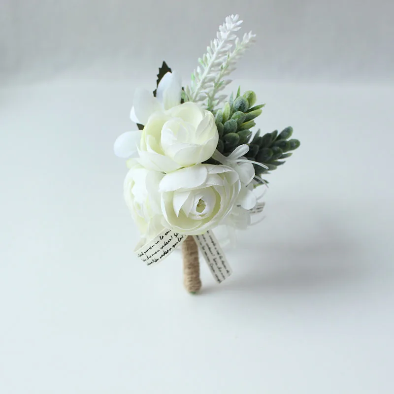 bridesmaid bracelet flower rose wrist corsage wedding silk (18)