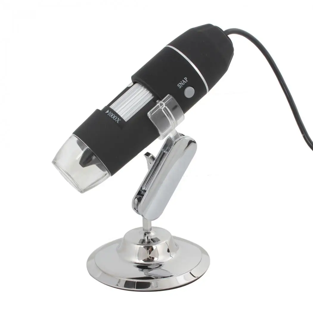 

Portable 1000X 2MP USB 8 LEDs Electronic Digital Microscope Inspection Camera Magnifier with Metal Stand