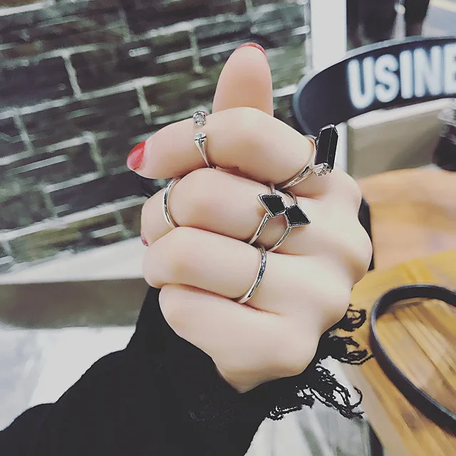 2017 Metallic Geometric Rings Set For Women Finger Accessories Personality Arrow 2017 Metallic Geometric Rings Set For Women Finger Accessories Personality Arrow