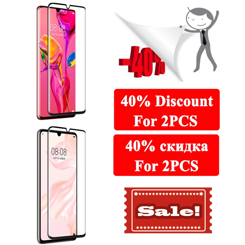 Защитное 3D стекло для Huawei P30 Pro Lite Light Lit закаленное P30pro P30lite Huawey P 30 30Pro Armor 30Lite