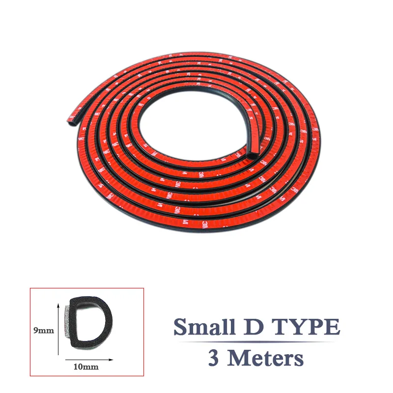 3M Универсальный B D T Z P L J Тип автомобильные дверные уплотнительные полосы стикер багажника звукоизоляция водонепроницаемый уплотнительный стикер интерьерные аксессуары - Название цвета: Розовый