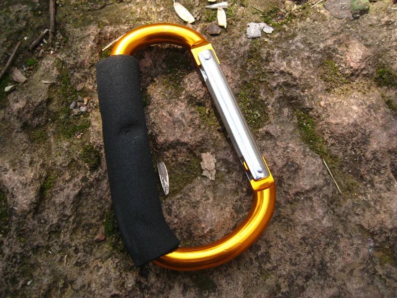 1 шт. 135x9 см большой Карабин ручной крюк для переноски ролика Ice Sking скейт обувь случайный алюминиевый цвет сплав