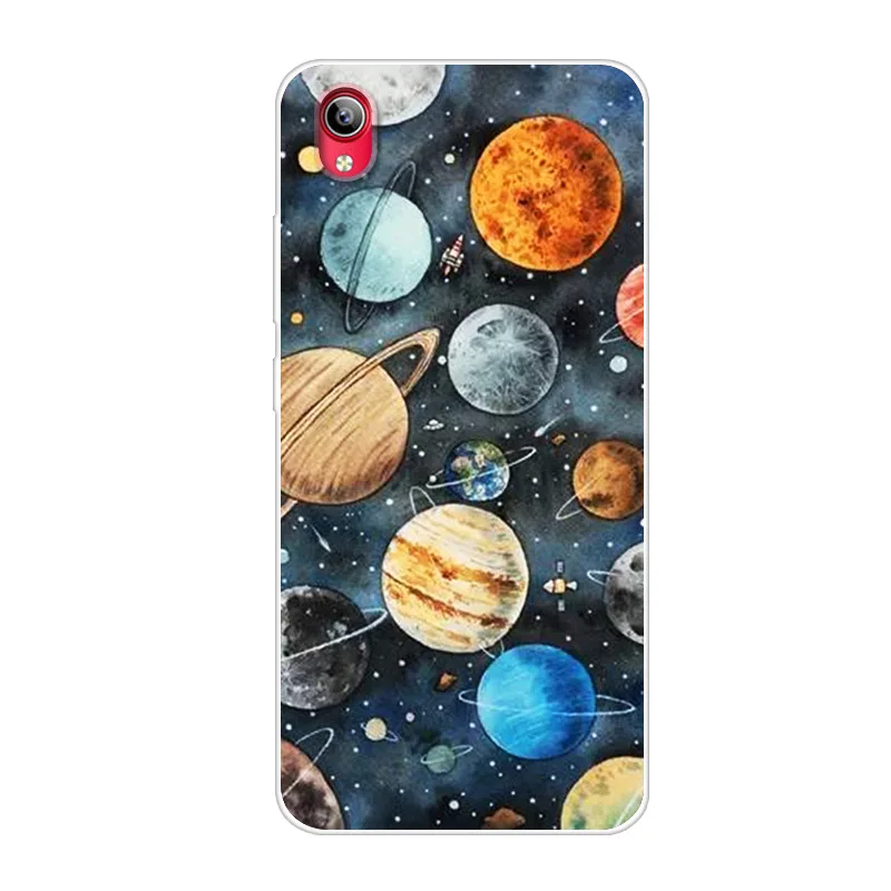 Прозрачный чехол для Vivo Y91C Y91i телефона с рисунком животных и цветов Мягкая