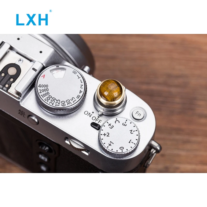 Camera Soft Shutter Release Button Handmade Copper Inlaid Stone for Fujifilm XT20 X100F XT2 X100T XT10 X100