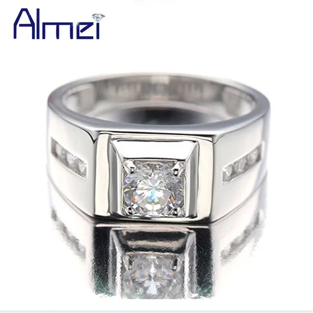 Almei Silver Color Rings For Men 2017 Fashion Punk Jewelry Cubic Almei Silver Color Rings For Men 2017 Fashion Punk Jewelry Cubic Zirconia S Engagement Wedding Ring
