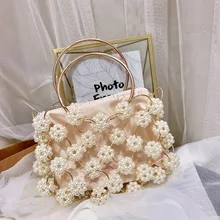 Роскошные женские жемчужные сумочки ручной работы, сумочка с бусинами, вечерние расшитые бисером, сумочка, клатч, Женская сумочка, Женский кошелек, бренд