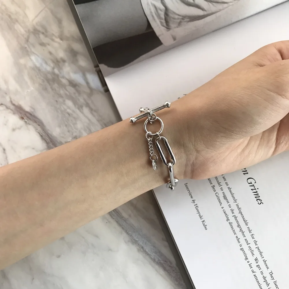 925 пробы серебряные браслеты классические браслеты-Цепочки Браслеты Дружбы свадебный подарок