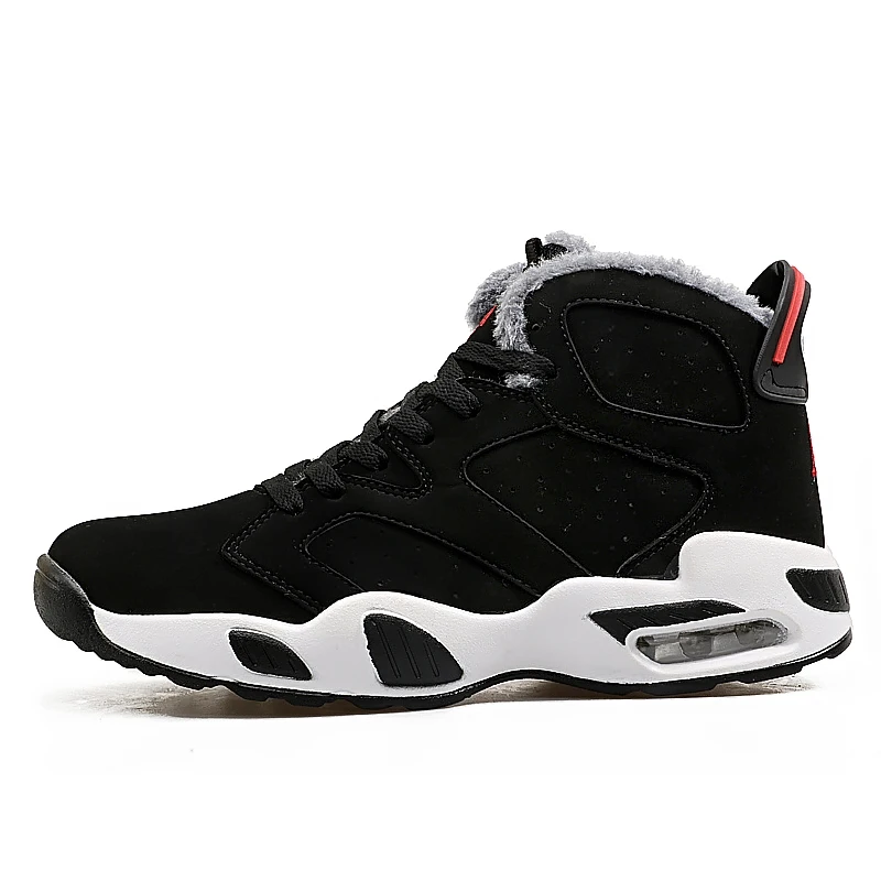 Winter Comfortable Warm Plush Mens Basketball Shoes High Air Cushioning Men Retro Trainer Sneakers Youth Boys Sports Snow Boots Winter Comfortable Warm Plush Mens Basketball Shoes High Air Cushioning Men Retro Trainer Sneakers Youth Boys Sports Snow Boots