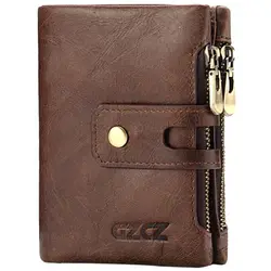 BEAU-Gzcz Женский Короткий стильный кошелек из натуральной кожи, новый дизайн, винтажный кошелек, кошелек на молнии, кошелек, держатель для карт