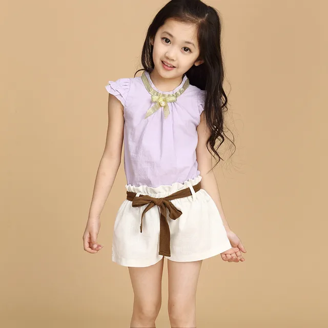 7 8 female child summer short sleeve shorts set 10 clothing 6 9 little