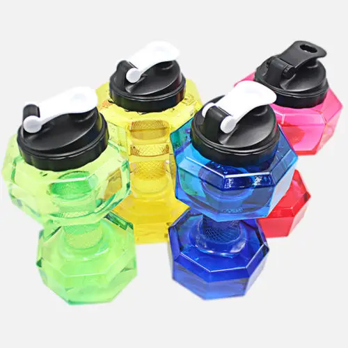 Новые модные популярные 2.2L PETG гантели большие спортивные бутылки для воды фитнес-зал походный чайник