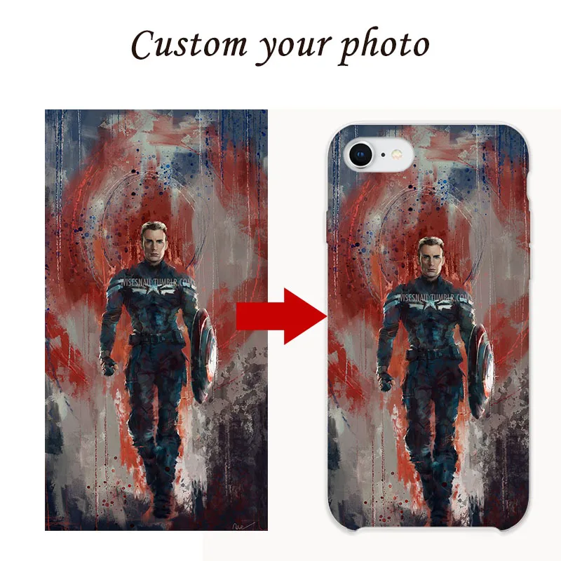

KUMLG Custom Personalized Phone Case For iPhone 6 6S 7 8 Plus X S R XS MAX XR Cover Captain America Chris Evans Steve Rogers