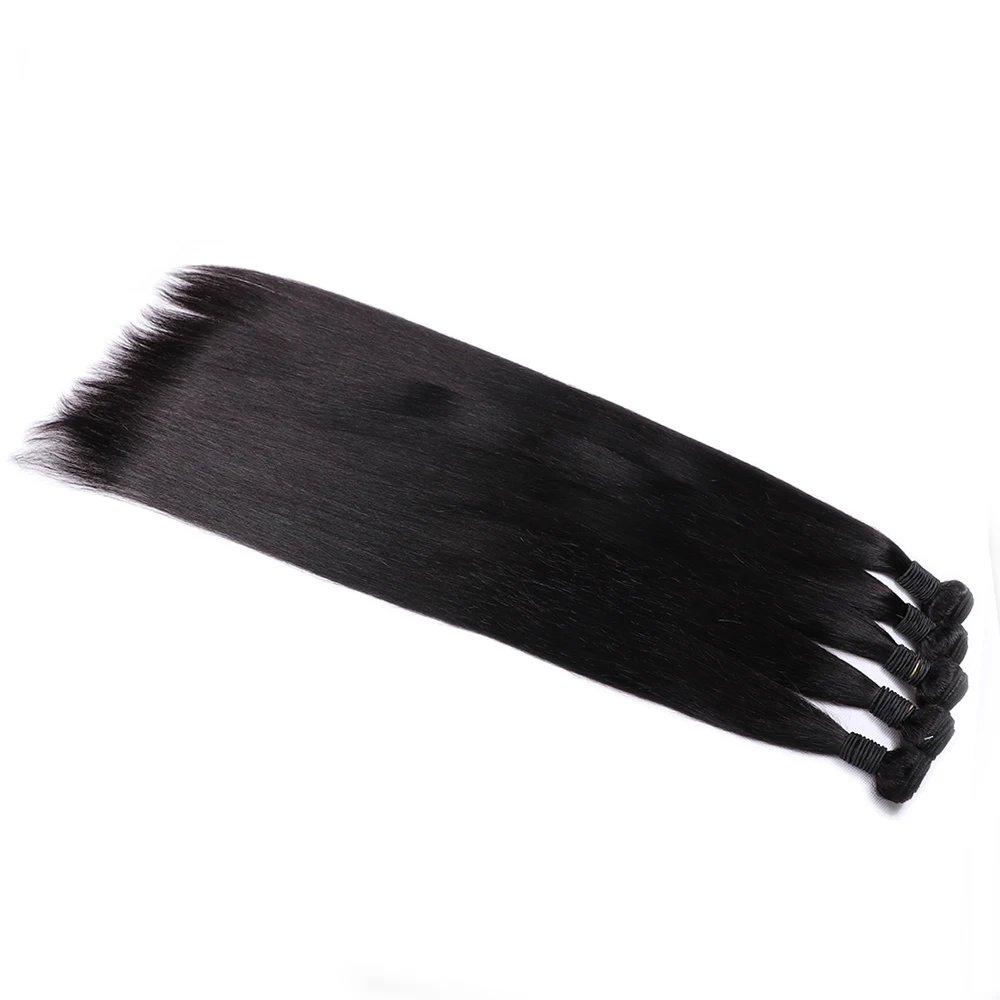 Mstoxic перуанские прямые волосы пучки с фронтальным закрытием 30 дюймов 32 34 36 38 40 дюймов Remy человеческие волосы пучки с закрытием