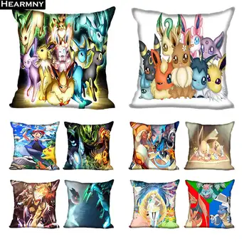 

Custom Decorative Pillowcase Pokemon Anime Square Zippered Pillow Cover 35X35,40x40,45x45cm(One Side)