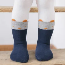 3 пар/лот; детские носки; хлопковые носки для малышей; забавные носки с изображением лисы и кошки; махровые теплые зимние носки для новорожденных; одежда для малышей; bebe