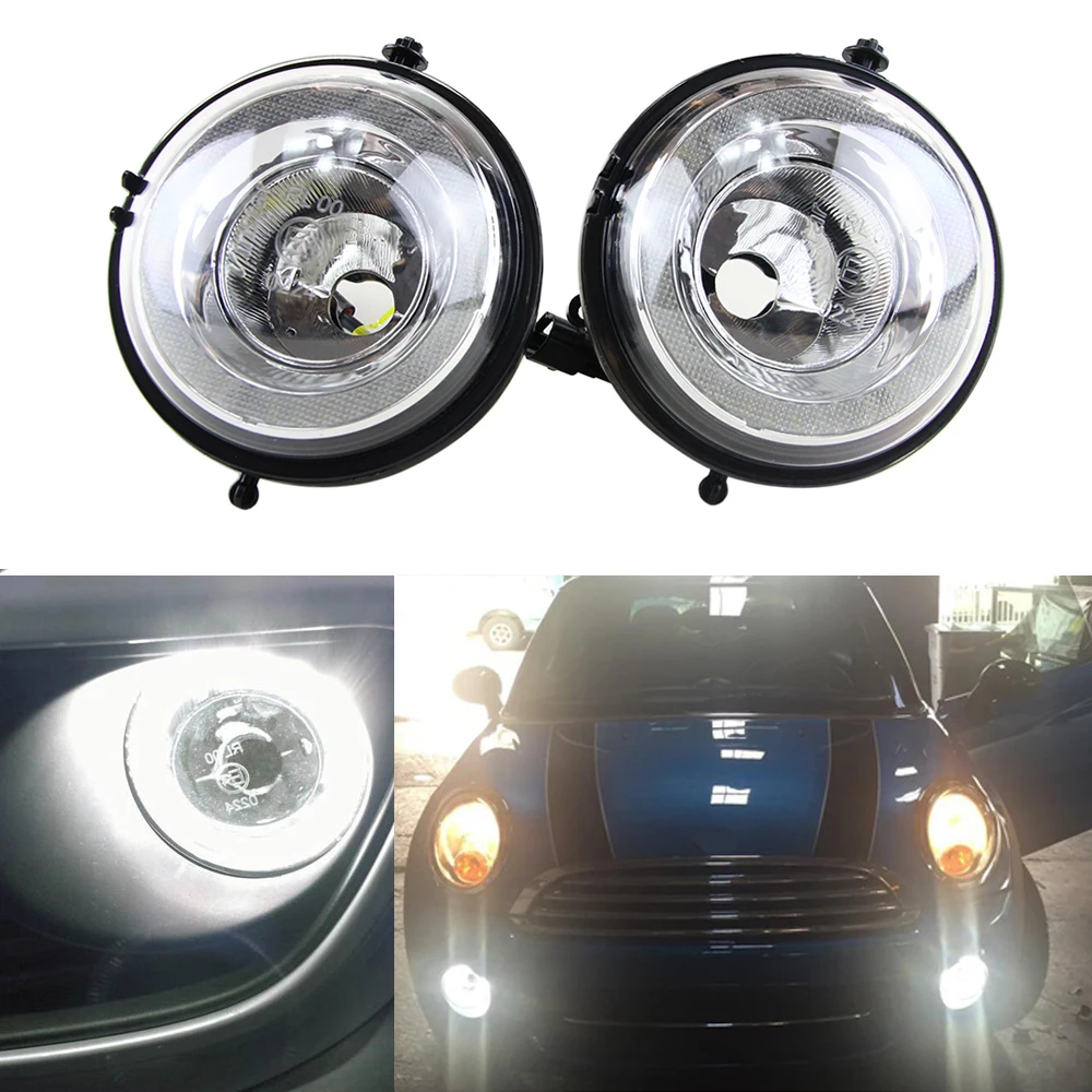 Pair 12 CREE chip LED Daytime Running Lights Fog Lamp Assembly Kit For
