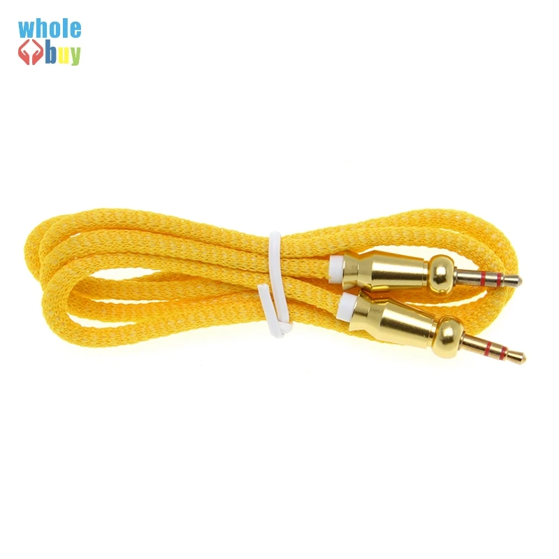 100pcs lot Audio Jack 3 5 Mm Male To Male Cloth Round Gourd Audio Aux Cable for IPhone Car Headphone Speaker Wire Line Aux Cord