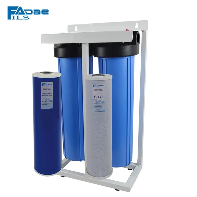 filsadae 2 stage vertical whole house water filtration system with 20 big blue carbon - Whole House Water Filtration filsadae 2 stage vertical whole house water filtration system with 20 big blue carbon - Whole House Water Filtration