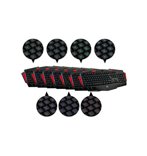 Redragon K501 ASURA 104 Keys Backlit Membrane Gaming Keyboard for Desktop Laptop PC Gamer
