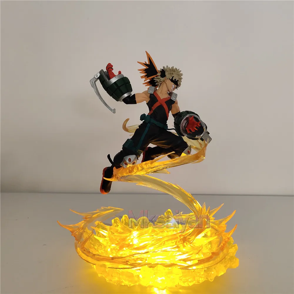 Мой герой Academy Figure Bakugou катсуки против мидория изуку DIY Модель светодиодный свет фигурки Аниме Boku no Hero Academy Toys